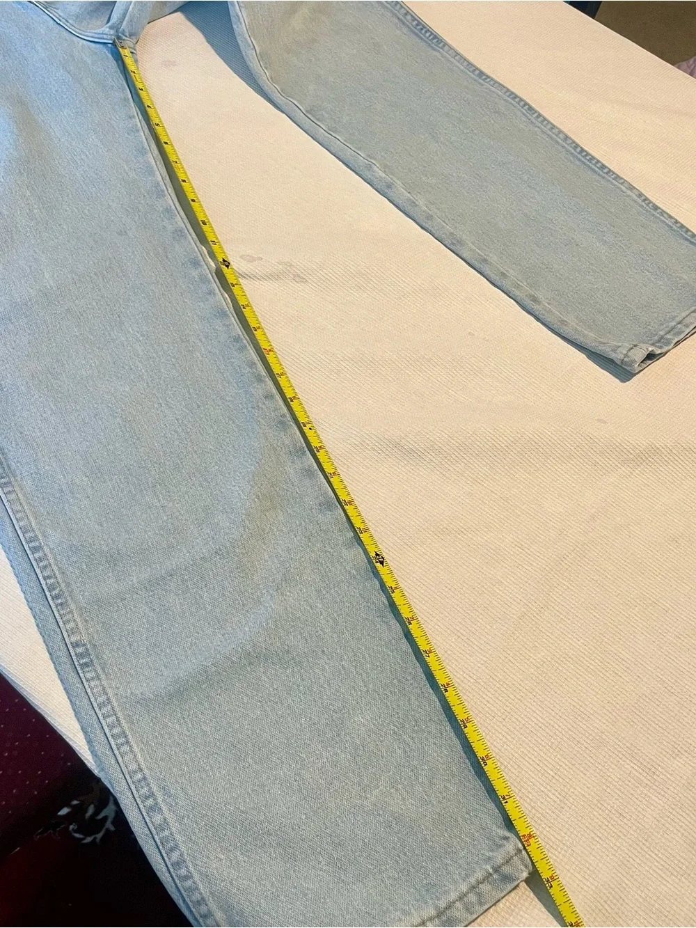 Wrangler 13MWZGH Cowboy Cut Original Fit Jeans Mens 33x34 Light Blue
